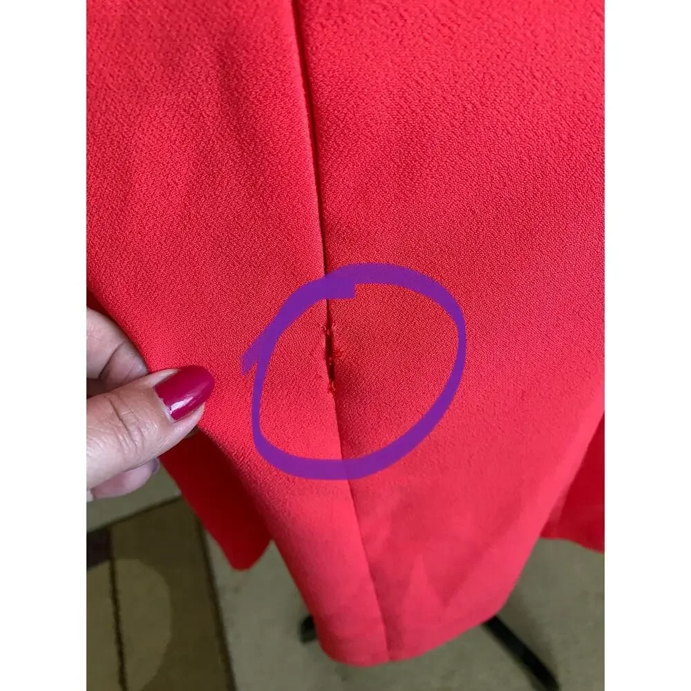BCBGeneration Bittersweet Halter Fit & Flare Salmon Coral Dress Size 6 - Picture 7 of 10